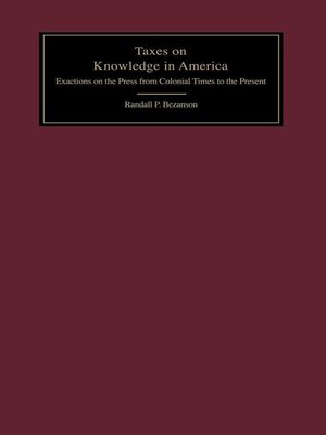 cover image of Taxes on Knowledge in America